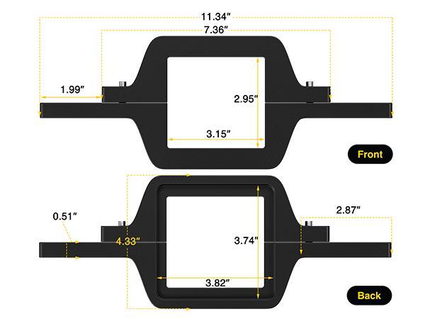 Nilight 2.5 inch Towing Hitch Mount Bracket for Truck Trailer RV SUV Pick Up fit Dual LED Work Light Reverse Rear Back Up Off Road Lights(Towing Hitch Mount Bracket) Without Light