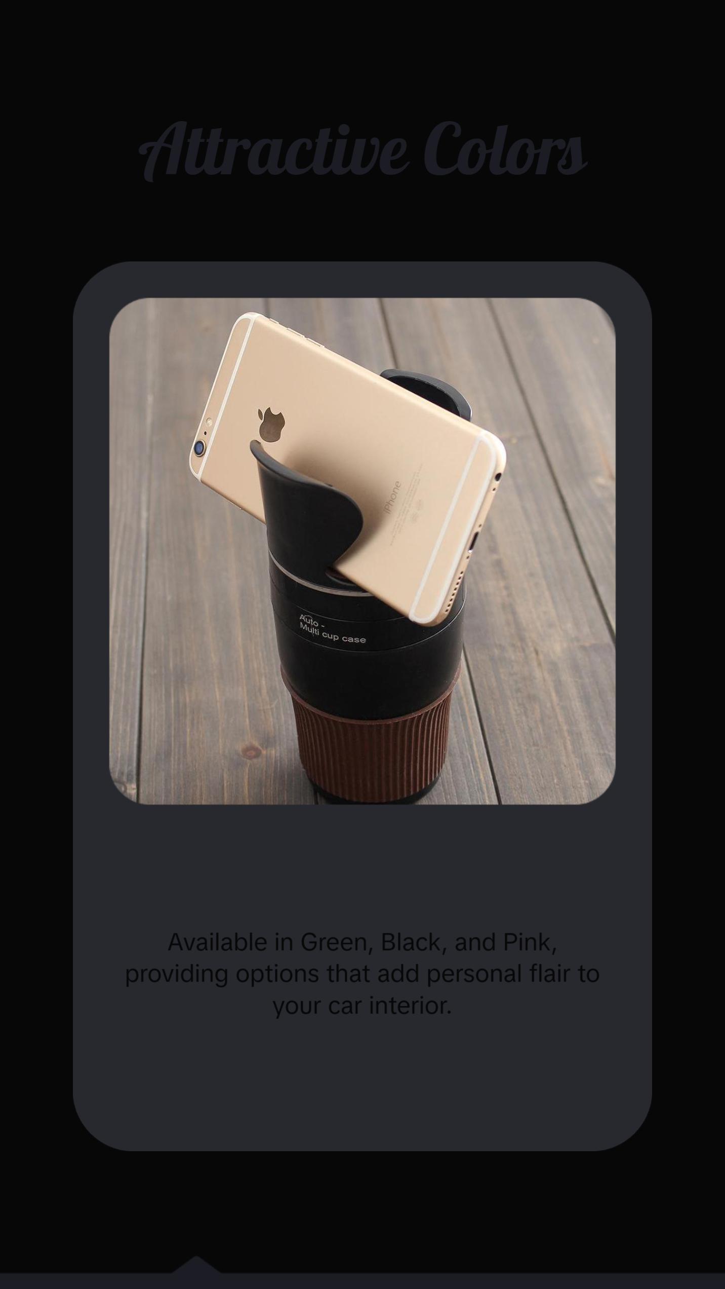 Car Cup Holder with Rotating Stand-Versatile Organiser