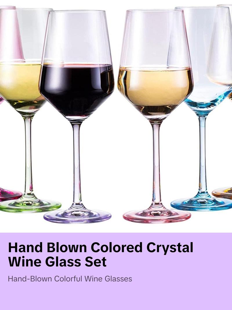 Colored Crystal Wine Glass