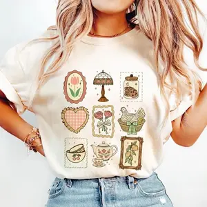 Grandmacore T-Shirt/Sweatshirt, Cottagecore Kitchen Icons, Vintage Tea Party, Retro Home Decor, Hen and Cookie Jar, Shabby Chic Gallery