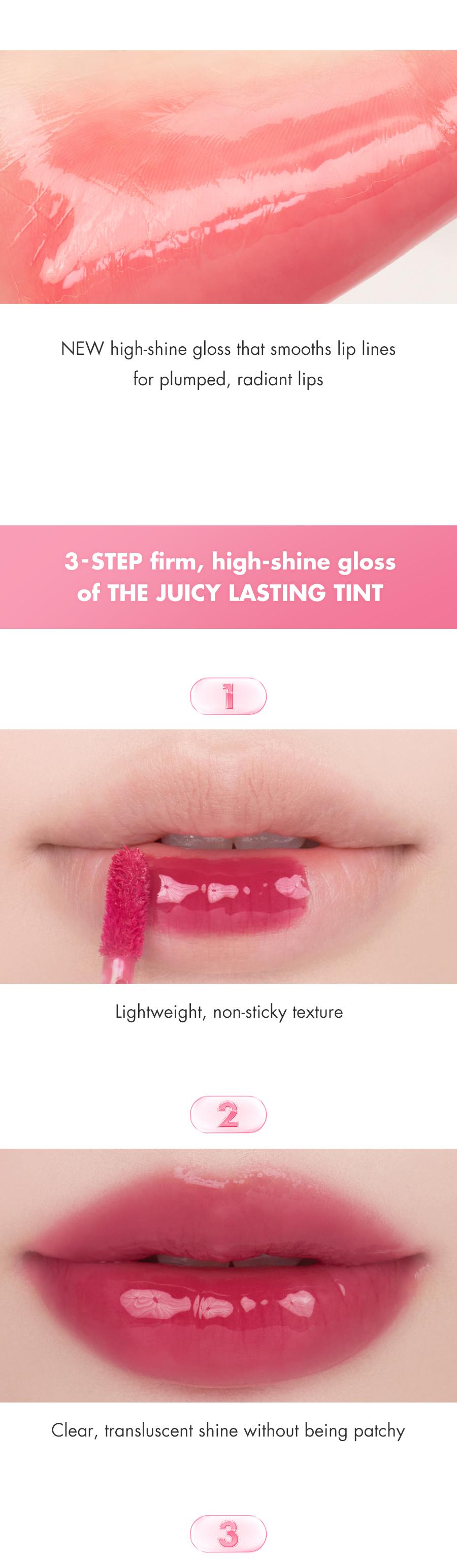 [rom&nd Official Shop] rom&nd THE JUICY LASTING TINT Gloss Lipgloss Lipstick Makeup Glossy Lip Tint
