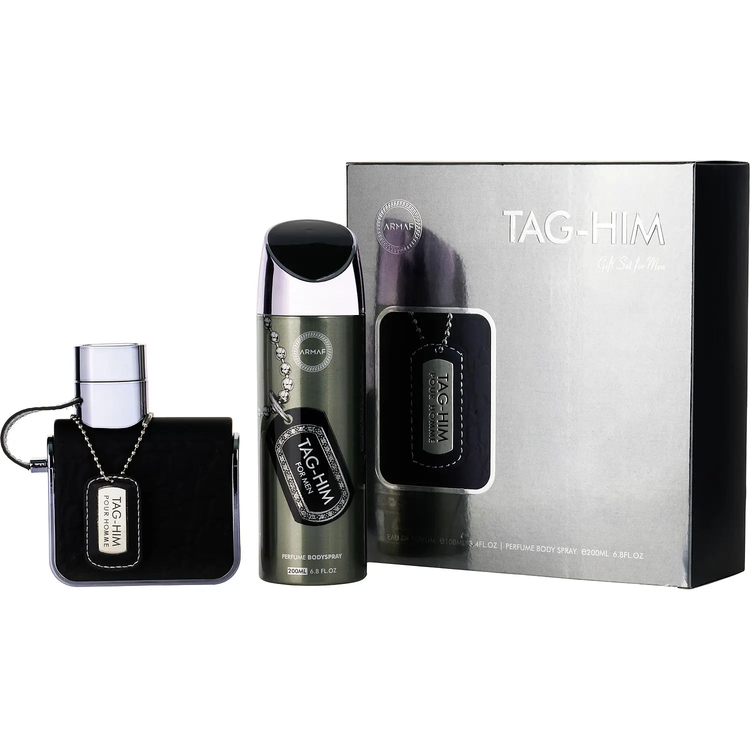 Armaf Tag Him Set- Eau De Parfum Spray 3.4 Oz  & Body Spray 6.8 Oz For Men