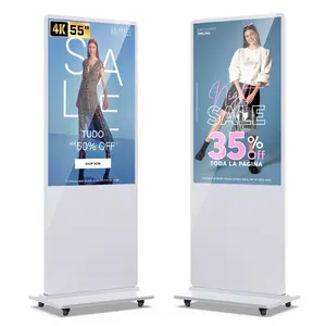 MWE 4K Digital Signage Display – Vertical LCD Screen, Auto Media Player, WiFi/HDMI/USB, Android System, Remote Management for Shops, Restaurants & Events