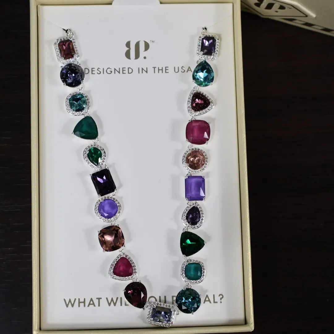 BP Jewel Candy Necklace - Enchanted Sugarplum Collection, Unisex Costume Jewelry, Deep-Colored Gemstone Accessory with Shaped by Sparkle-Silver Plating, Rare Unicorn Design, 1 of 250 Made, Distinctive Features for Frost Vibes