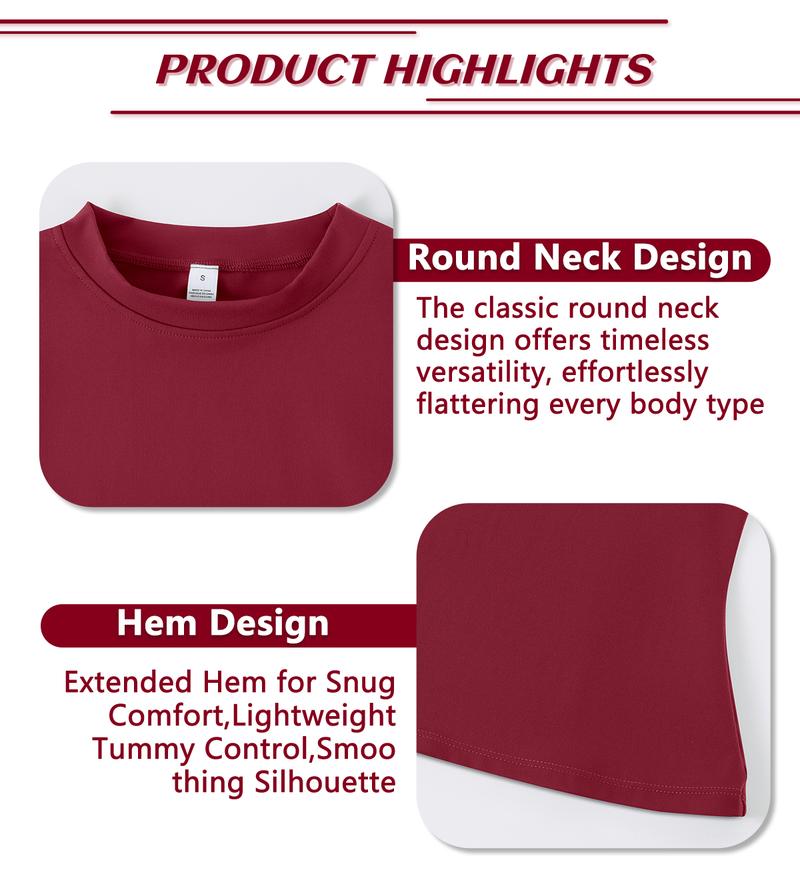 TimeOFF 5-Piece Solid Sports Tee Set Round Neck Slim Stretchy Ideal for Yoga Gym Workouts Women's Athletic Wear Sporty Style Clothes gym shirts workout tops oversized gym shirts Fitness Outfit TimeOFF 5-Piece Solid Sports Tee Set Round Neck Slim Stretchy Ideal for Yoga Gym Workouts Women's Athletic Wear Sporty Style Clothes gym shirts workout tops oversized gym shirts Fitness Outfit