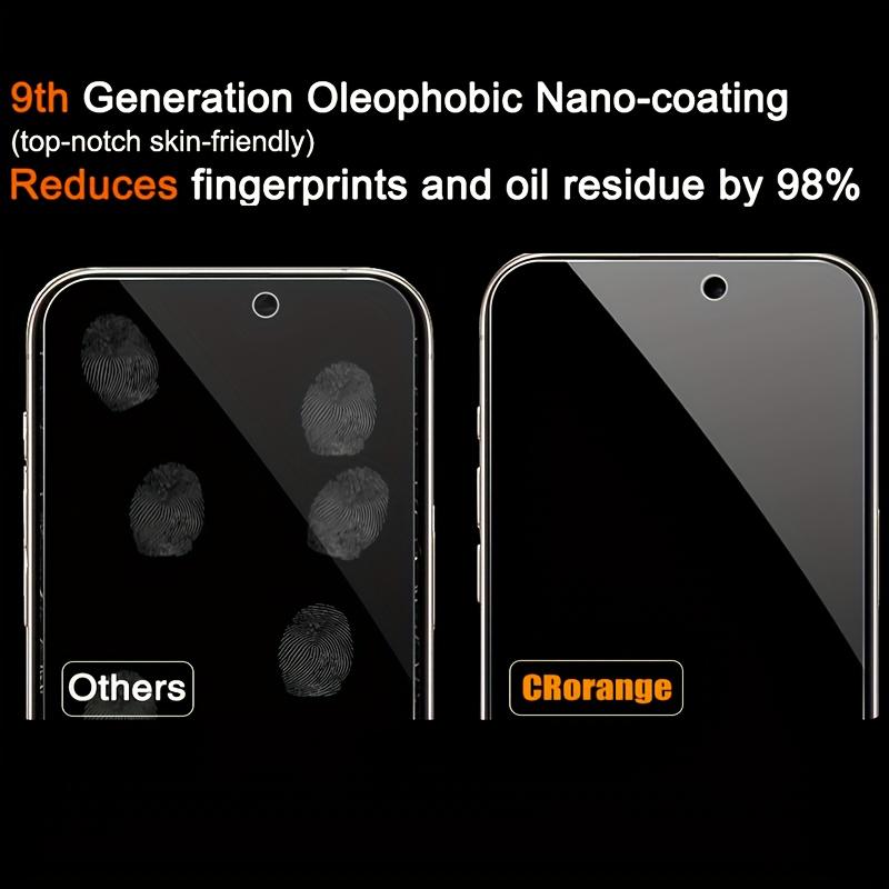 One set/8 pieces Full-screen privacy screen protector Compatible with iPhone 16/15/14/13/12/11 series models Privacy 9H tempered glass screen protector 4+4 count HD privacy phone screen protector and lens protector Full-screen coverage durable