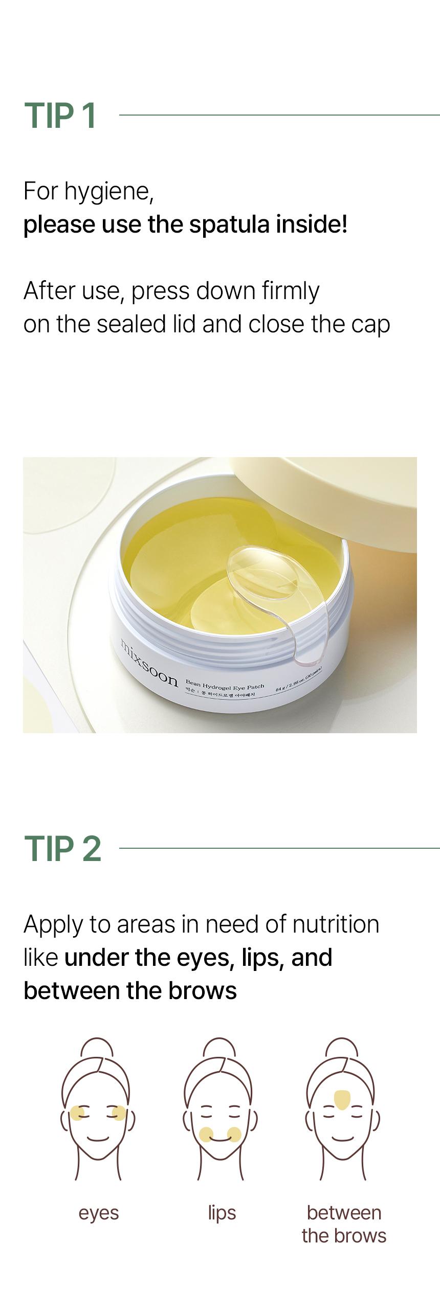 [mixsoon Official Shop] Bean Hydrogel Eye Patch 30 pairs (60ea) - Nutritional patches that brighten the dark under-eye area, Korean Skincare for Glass Skin