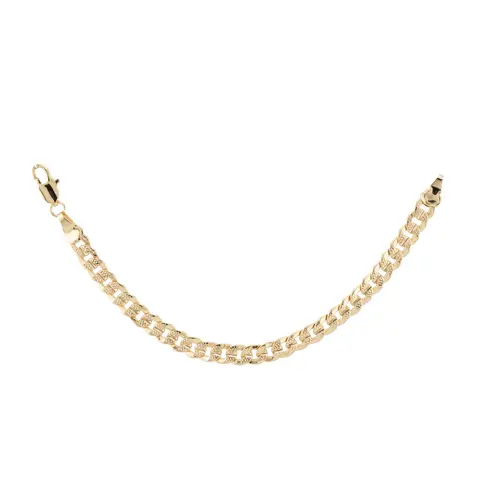 Beautiful 6-inch Cuban-style Bracelet for Babies in Gold Plating Classic Cuban Link Premium Gold Plating Safe Clasp Perfect for Little Wrists