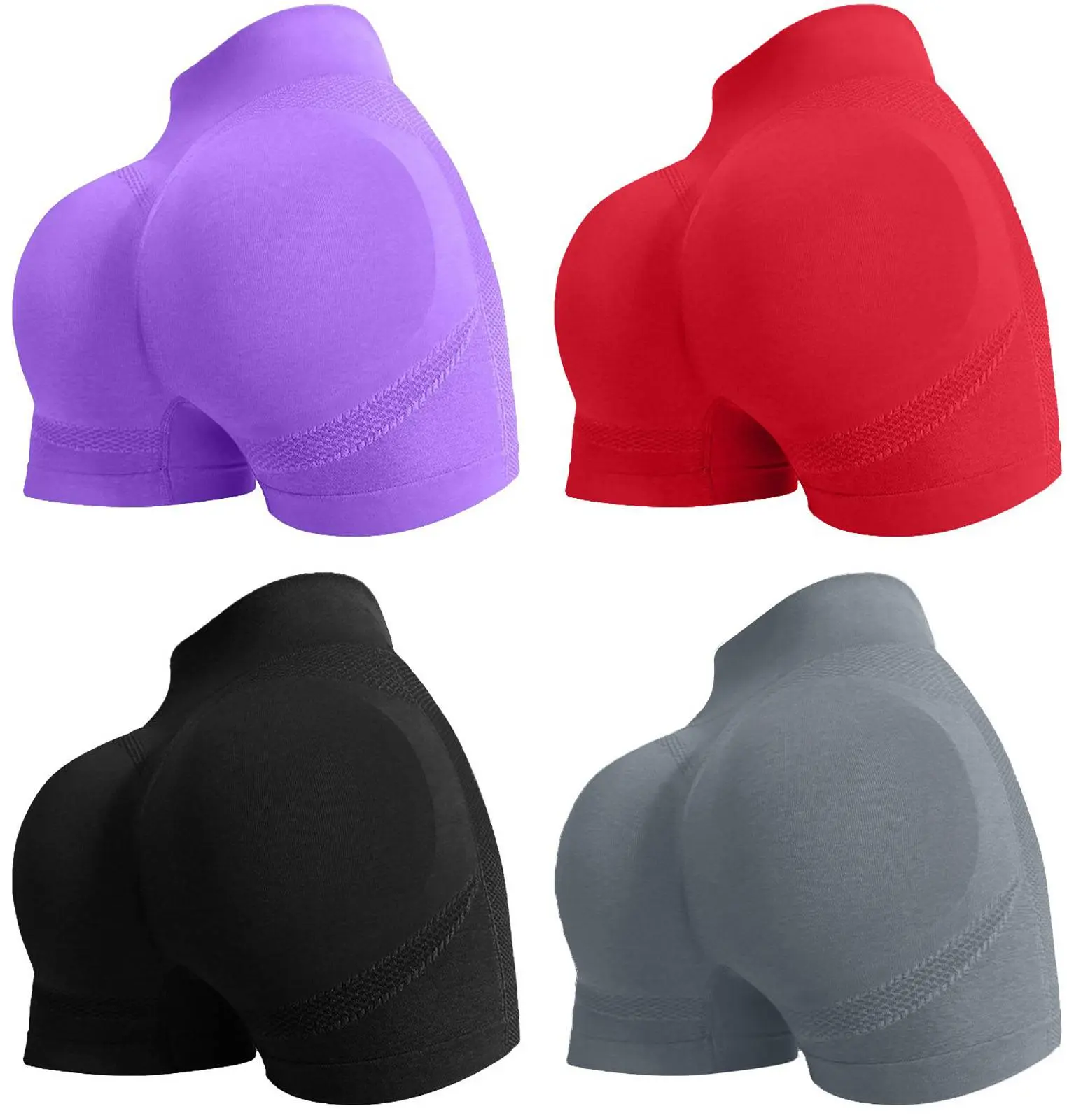 4 Piece Women's fitness shorts Yoga Gym seamless stretch high-waisted pants,travel essentials,camping essentials