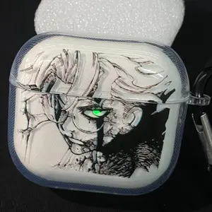 Dandadan Anime AirPods Case Wireless Earphone Cover for Pro 2/3/4 Manga-Inspired Protective Design Cute & Unique Anime Accessory with Green Eye Graphic