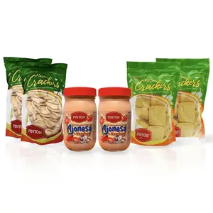 Pintón Triple Combo: Ajonesa with Ketchup, Garlic Crackers & Marinera Crackers