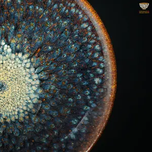 He Dingxin Jian Zhan Glittery Teacup & Gaiwan & Plate & Bowl