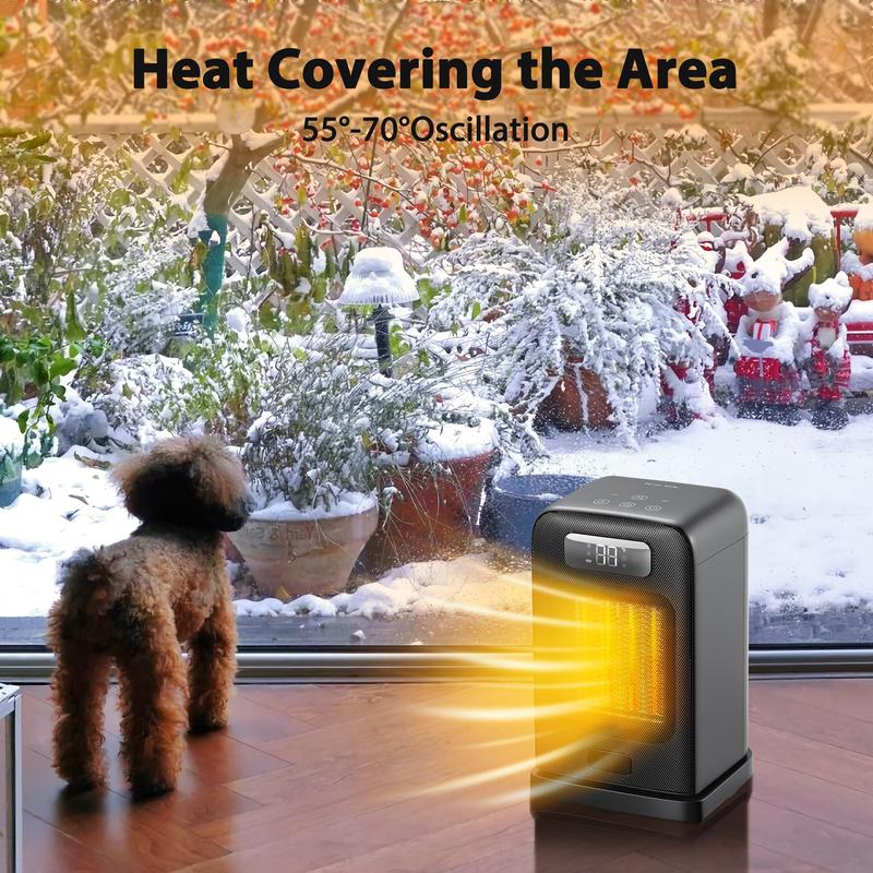 Morento Space Heater Indoor, 1500W Portable Heaters for Indoor Use with Heating and Fan Modes for Bedroom with Thermostat, Safety Heater for Bedroom, Office and Indoor , Electric Multifunction#TikTokShopBlackFriday