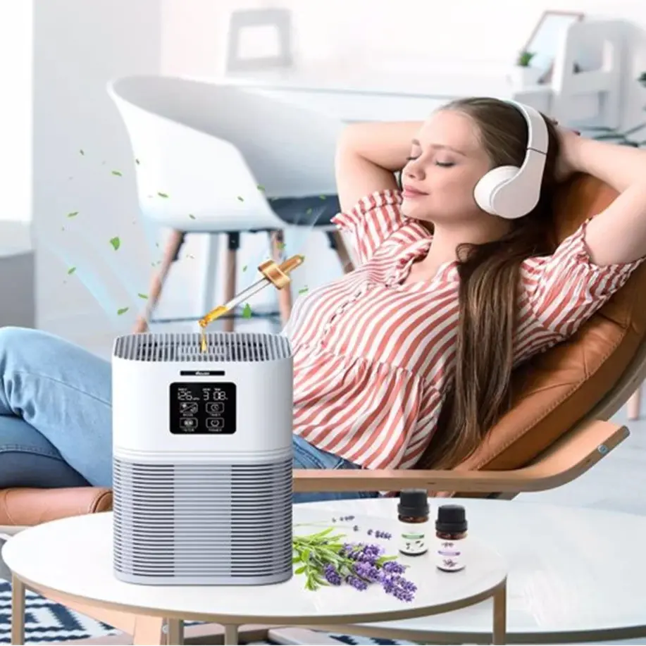 2-in-1 Air Purifier with Essential Oil Diffuser | HEPA Filter for Home, Removes Dust, Smoke & Odors