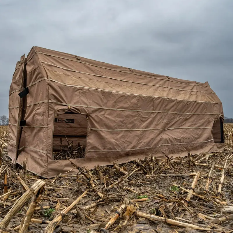 HyVert A-Frame Outdoor Hunting Blind for Adult Hunters - Camo, 360-Degree Concealment, Customizable Setup, Ample Room, Leisure & Outdoor Recreation Sports Equipment