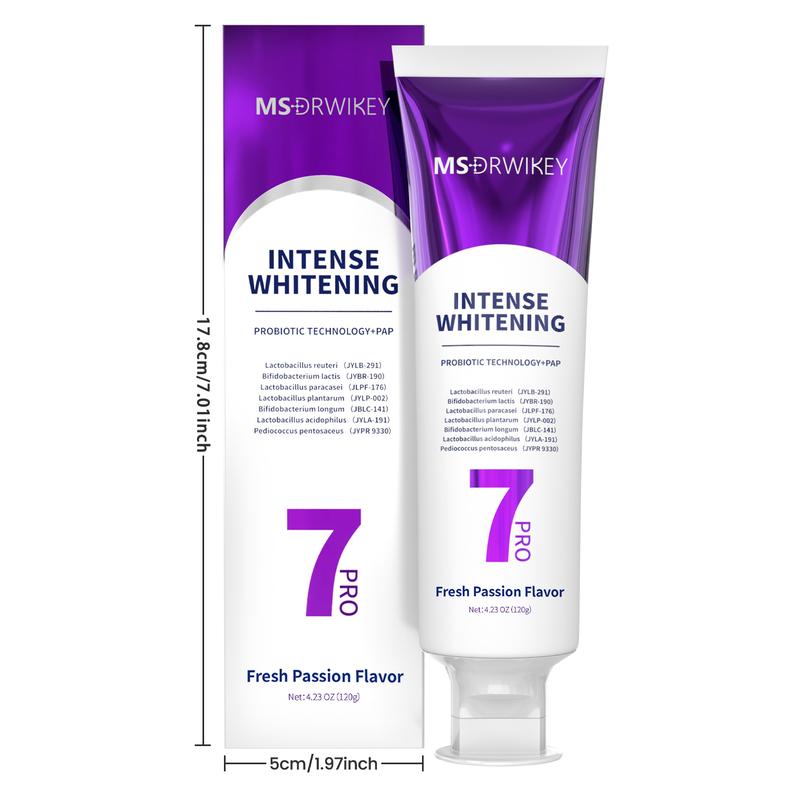 【MSDRWIKEY】 New 7-Pro Intensive Toothpaste | Upgraded Purple Formula with 7 Probiotics | Deep Enamel Repair & Oral Health Support