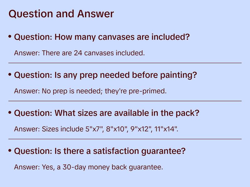 24 Multi Pro Pack Canvases For Painting