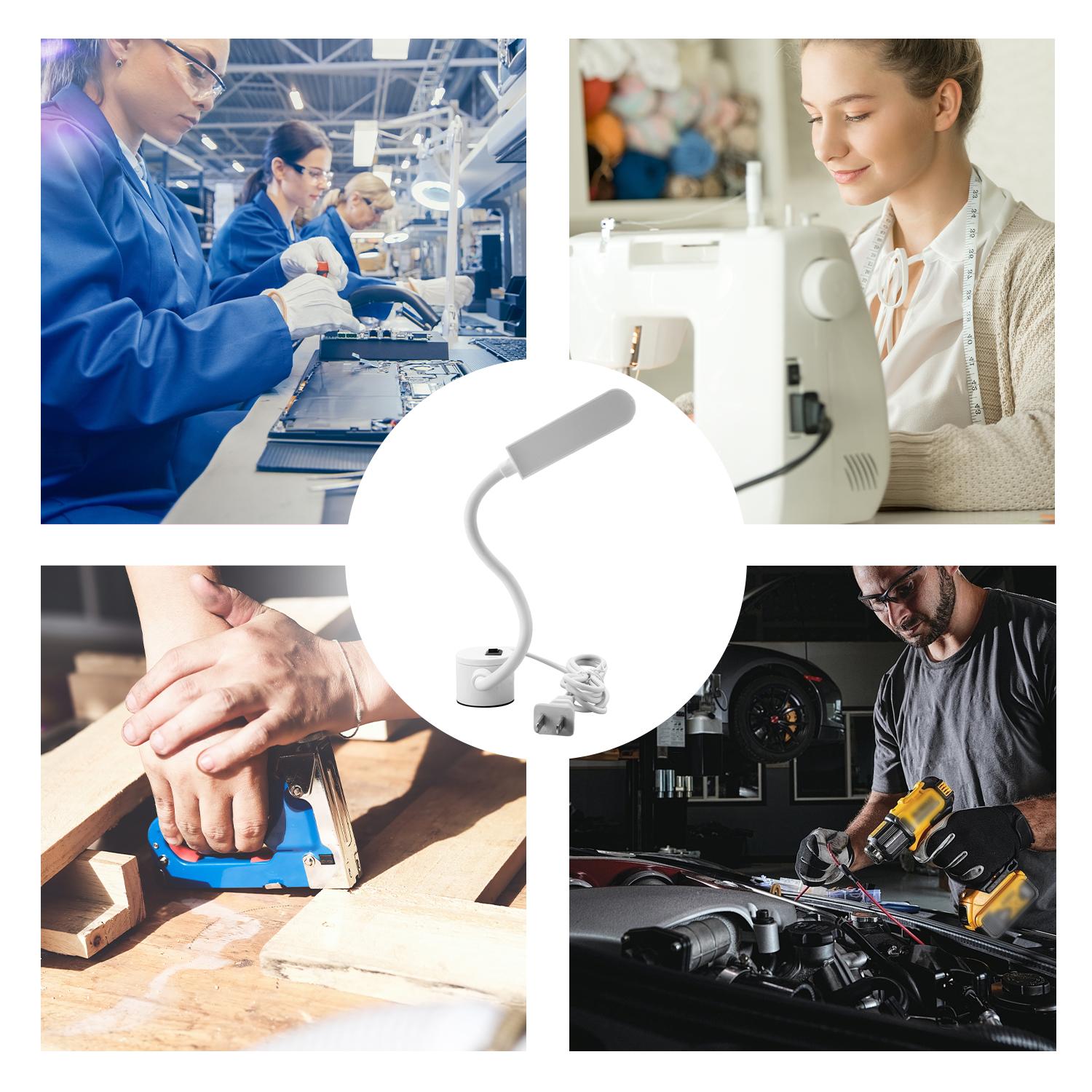 Alphastart Sewing Machine Light, Bright Daylight LED Work Light with Magnetic Base & Flexible Silicone Gooseneck for Sewing, Crafts, Woodworking, Auto Repair, Workbenches & Power Tools Alphastart Sewing Machine Light, Bright Daylight LED Work Light with Magnetic Base & Flexible Silicone Gooseneck for Sewing, Crafts, Woodworking, Auto Repair, Workbenches & Power Tools