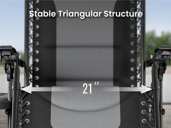 PHI VILLA  Oversized Padded Zero Gravity Chair, 26''/28''/30" Wide Foldable Patio Recliner, Anti Gravity Lounger with Cup Holder, 400 LBS Weight Capacity