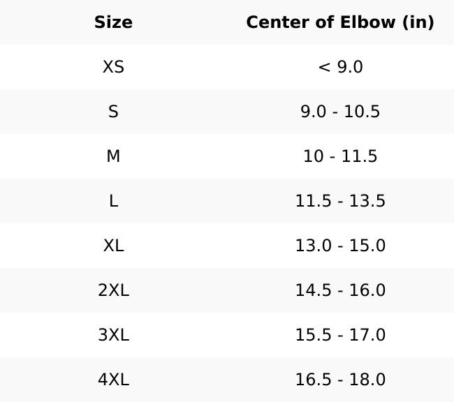 TUFF Power Elbow Sleeves 7mm (All Black)