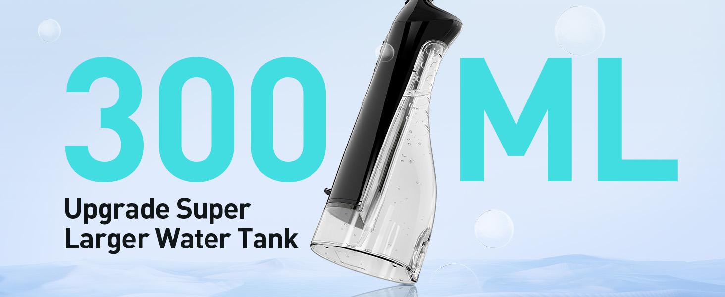 COSLUS CX20 Water Flosser For Teeth Cleane: Portable Cordless Oral Irrigator 300ML, 5 Nozzle,Multimodes, Rechargeable,IPX7 Waterproof for whitening tablets,Tongue Scraper Water Flosser For Braces,water flosser for tonsil stones/tartar, Oral Plaque Remover