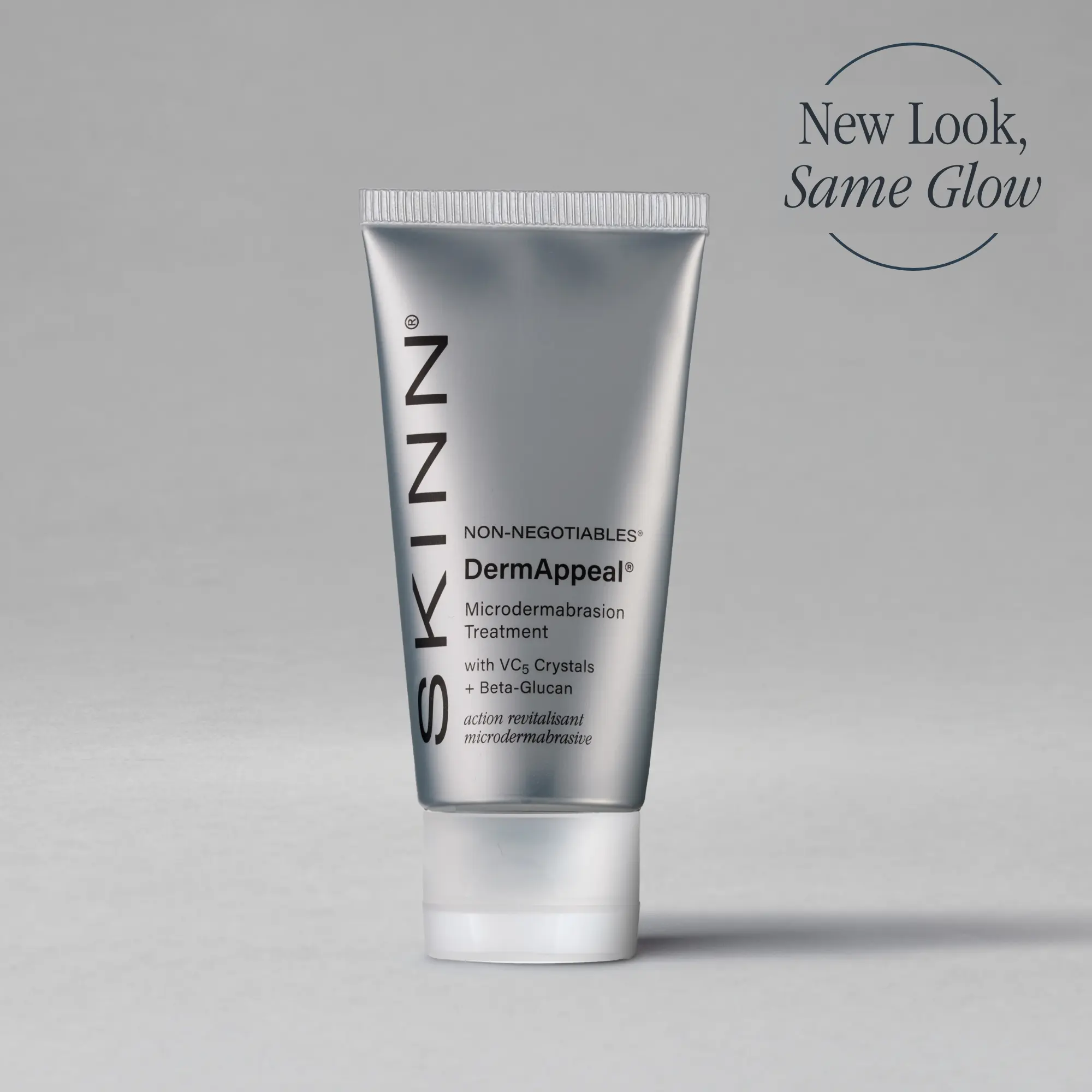SKINN Cosmetics DermAppeal Microdermabrasion BeautyTreatment w/ V5 Crystal Technology Facial Exfoliate Tube - Powerful Microdermabrasion Skincare Treatment for All Skin Types Brightening Exfoliating Moisturizing Chemical Exfoliant