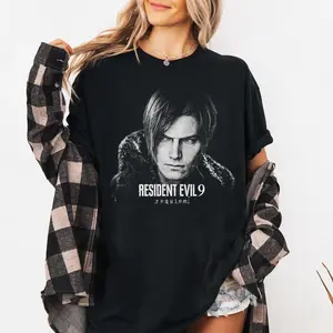 Retro Survival Horror Agent Graphic Tee, 90s Zombie Game Inspired Shirt, Raccoon City Hero T Shirt, Vintage Action Game Fan Unisex Tee
