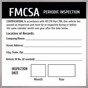 Avery FMCA Periodic Inspection Stickers, Waterproof, UV Resistant, Preprinted, Handwrite Only, 4" x 4", 40 Stickers