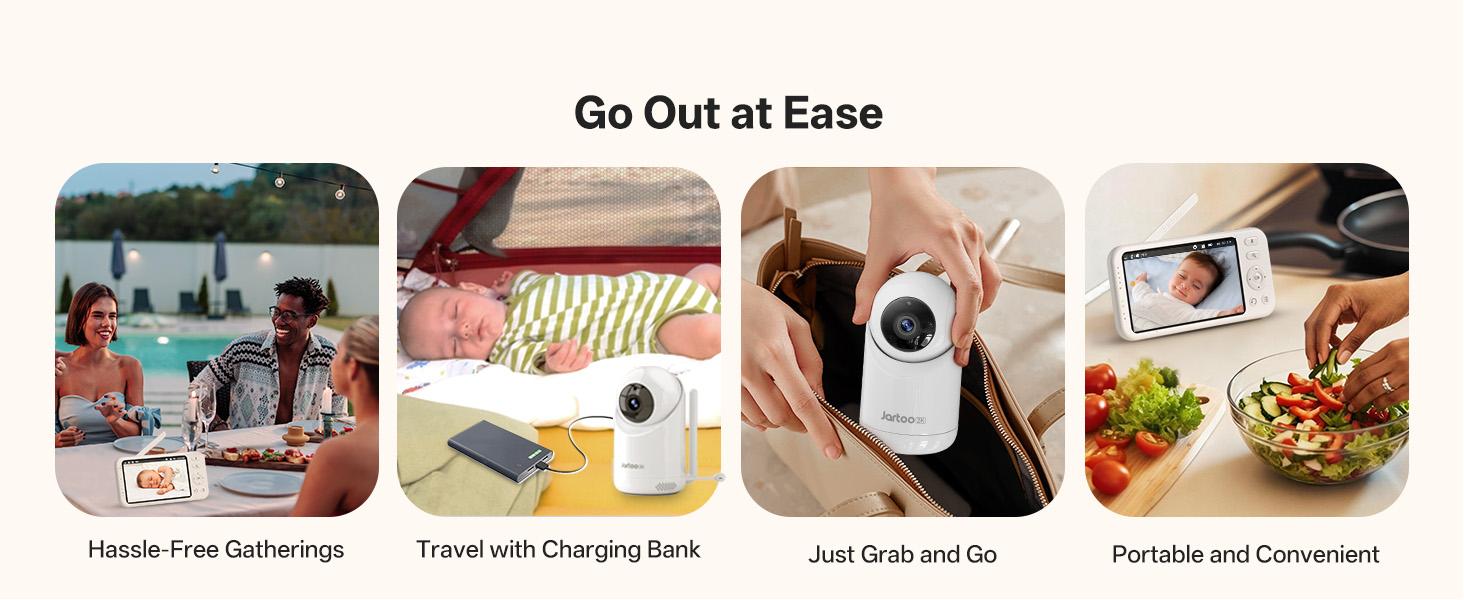 Jartoo 2K 5.5" Video Baby Monitor with Camera and Audio,AI Cry Detect 1860ft Long Range Baby Monitor No WiFi Baby Camera Wireless,Clear Night Vision,ANC, 2-Way Talk,White Noise,6000mAh Jartoo 2K 5.5" Video Baby Monitor with Camera and Audio,AI Cry Detect 1860ft Long Range Baby Monitor No WiFi Baby Camera Wireless,Clear Night Vision,ANC, 2-Way Talk,White Noise,6000mAh