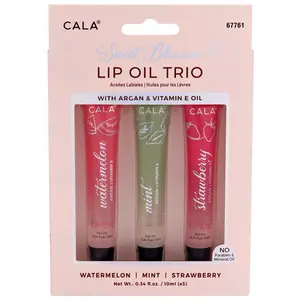 CALA Lip Oil Trio: Mint- Watermelon- Strawberry