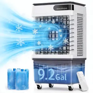 TEHANLD Evaporative Air Cooler, 9.2Gallon -13.5Gallon ,120°Oscillation Air Cooler with Remote Control, 24H Timer, 3 Modes & Wind Speeds for Outdoor Indoor Use #SummerVibes