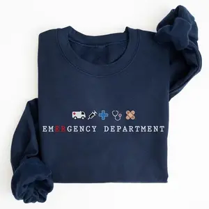 Emergency Department Nurse Medical Graphic Sweatshirt ER Nurse Healthcare Worker EMT Doctor Hospital Crewneck Medical Staff Gift Pullover