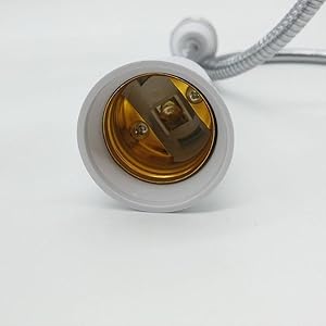 WESECUU Adjustable E27 Socket Adapter 360° Rotatable Extension for LED Grow Lights & Home Fixtures - Flexible Bulb Holder Extender