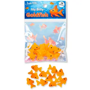 🐟 Itty Bitty GOLDFISH (Bag of 10) Figurines | Mini Vinyl Fish - Archie McPhee