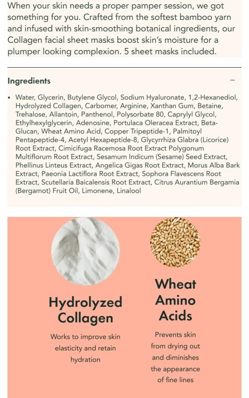 Collagen Sheet Masks