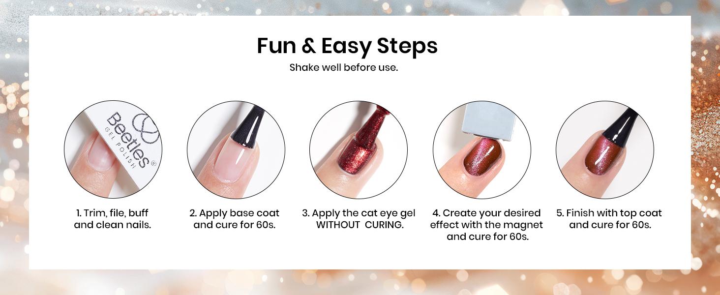 Beetles Cat Eye Gel Nail Polish Set, 6 Colors 7.5ml Magnetic Gel Nail Polish, Holographic Glitter Burgundy Red Blue Purple Gel Polish Magnetic Effect Sparkle Stunning Nail Polish Velvet Nail Salon DIY Home Easter's Gift for Women Beetles Cat Eye Gel Nail Polish Set, 6 Colors 7.5ml Magnetic Gel Nail Polish, Holographic Glitter Burgundy Red Blue Purple Gel Polish Magnetic Effect Sparkle Stunning Nail Polish Velvet Nail Salon DIY Home Easter's Gift for Women