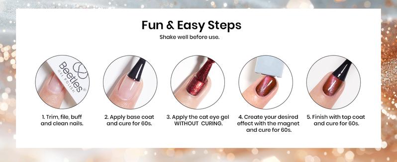 Beetles Cat Eye Gel Nail Polish Set, 6 Colors 7.5ml Magnetic Gel Nail Polish, Holographic Glitter Burgundy Red Blue Purple Gel Polish Magnetic Effect Sparkle Stunning Nail Polish Velvet Nail Salon DIY Home Easter's Gift for Women Beetles Cat Eye Gel Nail Polish Set, 6 Colors 7.5ml Magnetic Gel Nail Polish, Holographic Glitter Burgundy Red Blue Purple Gel Polish Magnetic Effect Sparkle Stunning Nail Polish Velvet Nail Salon DIY Home Easter's Gift for Women