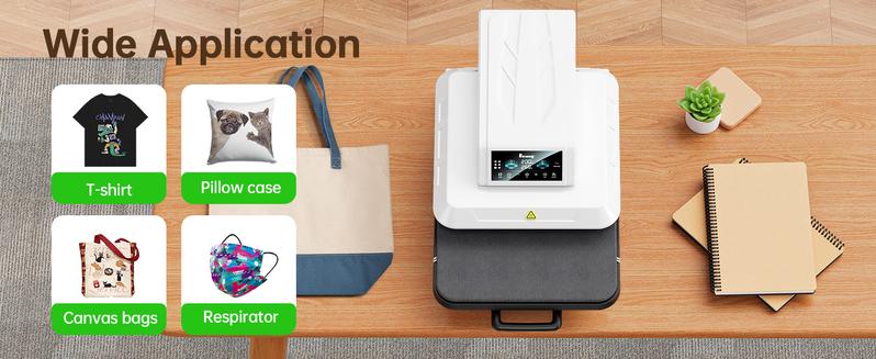 Benazcap Professional Heat Press – 15×15 Electric Sublimation Machine with Rapid Heating & Even Heat, Ideal for T-Shirts, Caps & DIY Printing Gifts,White
