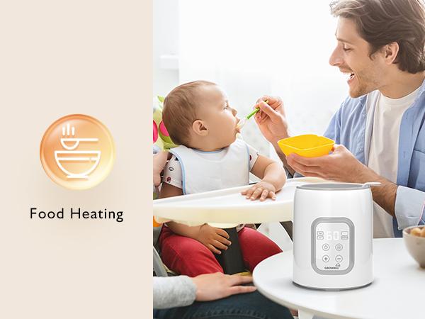 Grownsy 8-in-1 Baby Bottle Warmer with Timer, Fast Milk Warmer for Breastmilk or Formula, Accurate Temp Control, Fits All Bottles