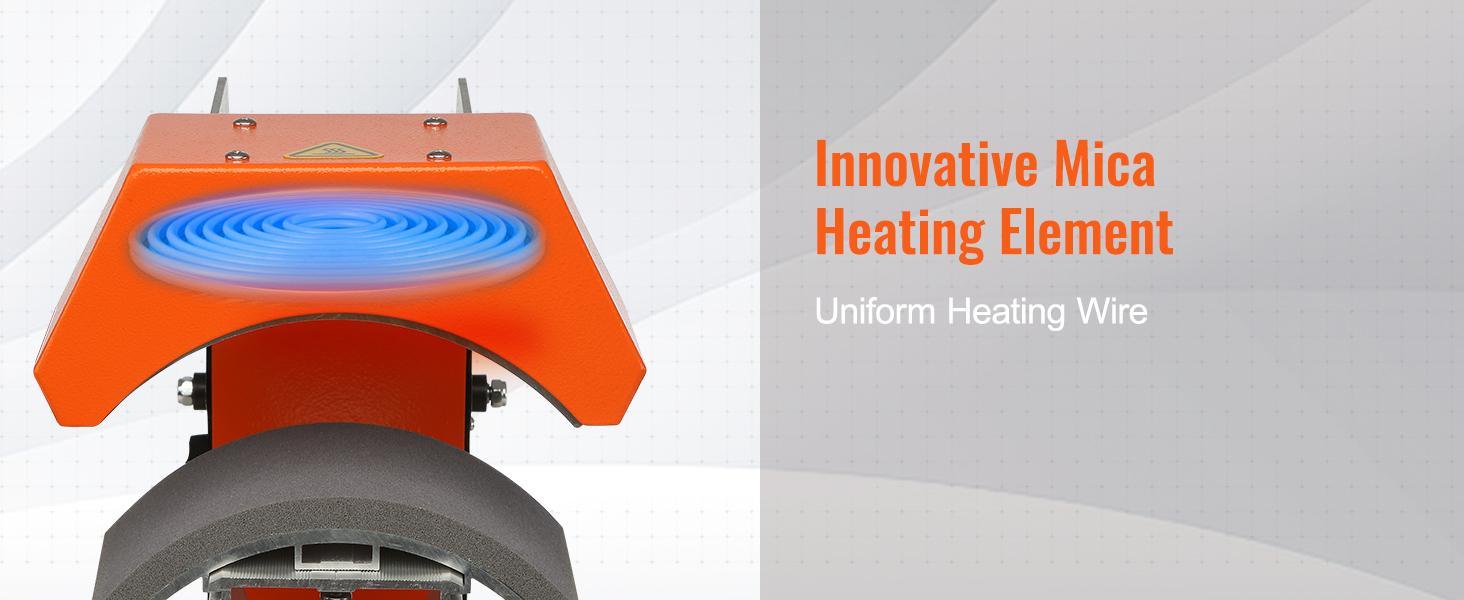 【Father's Day】VEVOR 3-in-1 Auto Hat Heat Press with 3pcs Interchangeable Platens(6.6" x 2.7",  6.6" x 3.8", 6.1" x 3"), Automatic Release&Press Knob-Style Digital Control Panel, Heat Transfer Printing for Caps