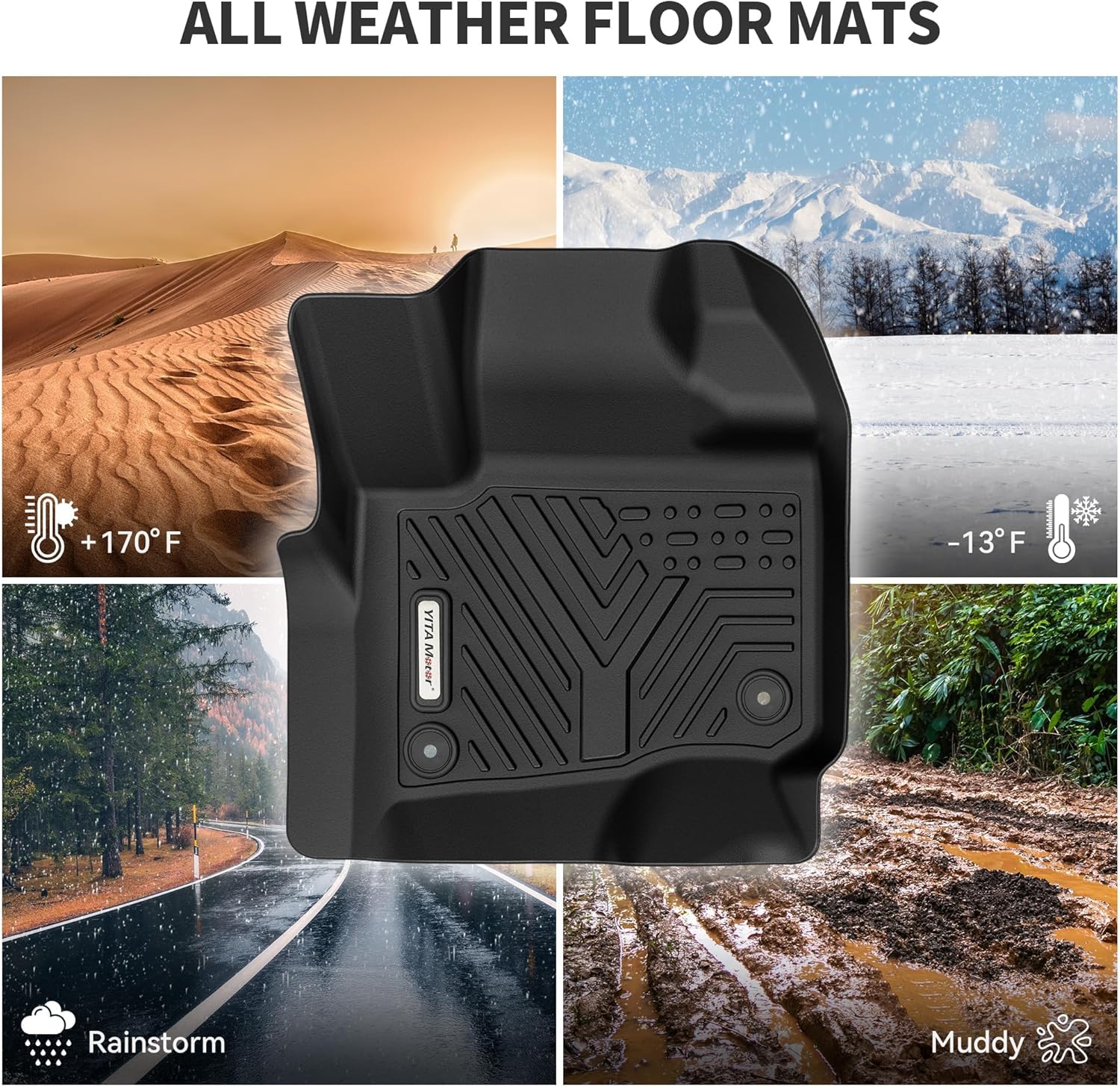 YITAMOTOR Floor Mats for 2018-2025 Ford Expedition 2ND Row Bucket seat, Waterproof Floor Liners with Backrest and Back Seat YITAMOTOR Floor Mats for 2018-2025 Ford Expedition 2ND Row Bucket seat, Waterproof Floor Liners with Backrest and Back Seat