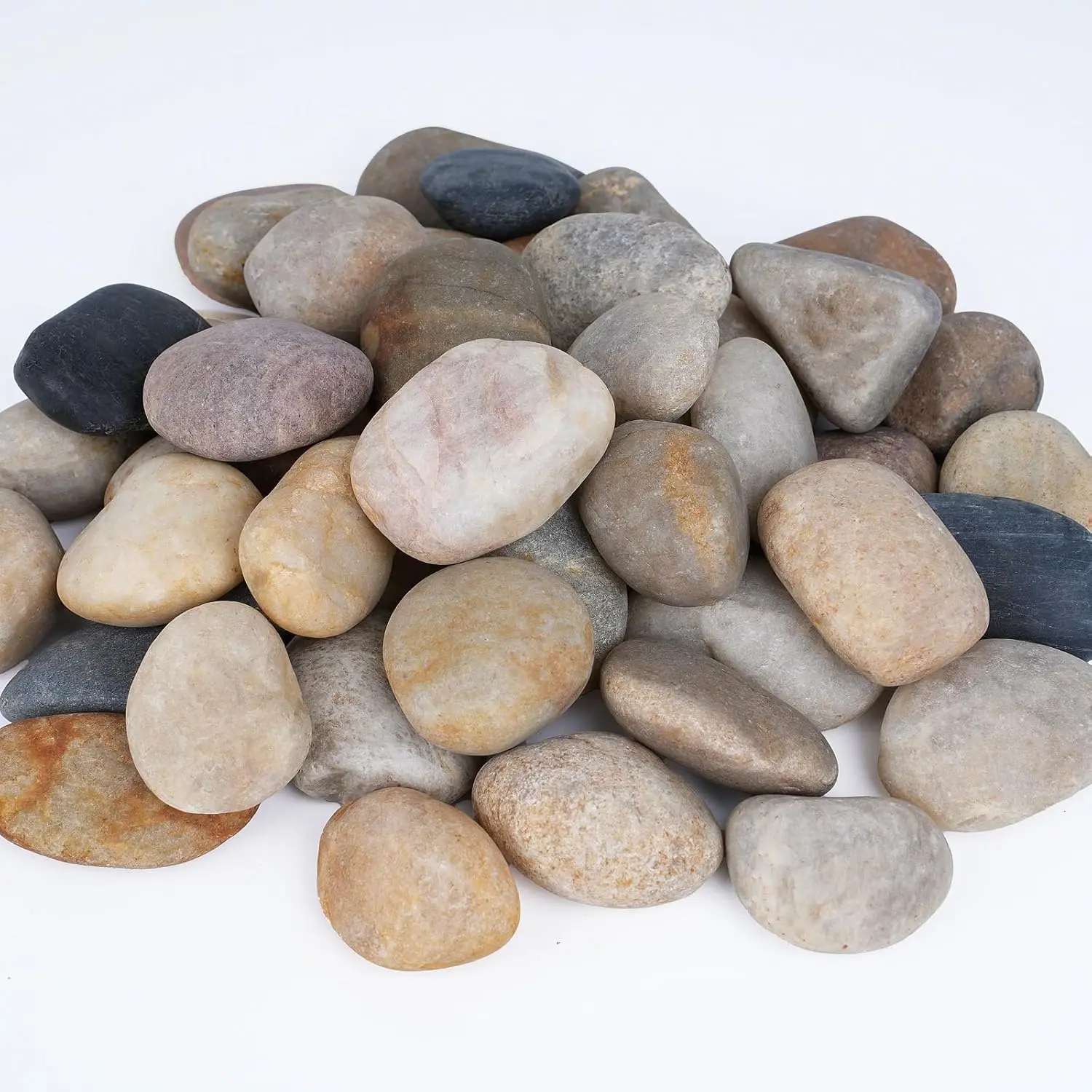20 lbs River Rocks for Landscaping, 2"-3" Garden Rocks Outdoor Landscaping, Decorative Patio Stones for Planters, Flower Pots, Vase, Walkways, Yard,  Rocks for Aquarium, Fish