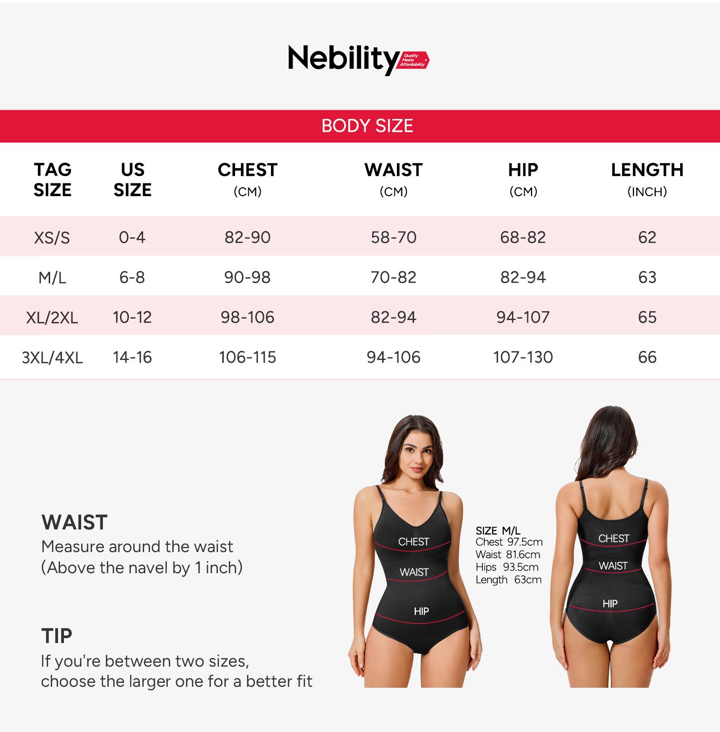 [Live Now] Nebility Women's V-Neck Shapewear Set - Seamless Bodysuit & Camisole, Hip Lift & Tummy Control, Basic Comfort Style High Waisted Shapers Spaghetti Strap
