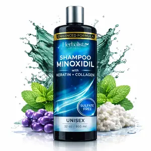 Minoxidil Shampoo – Sulfate-Free with Keratin & Collagen – Deep Cleansing & Nourishing Formula for Fuller, Thicker-Looking Hair – Unisex – 32oz (950ml)