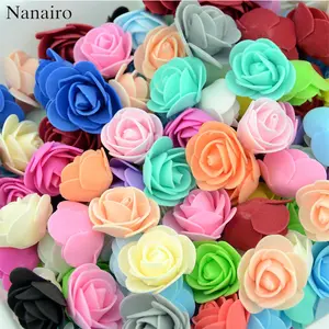 200Pcs Mini Faux Rose Flower for Crafts,Artificial Flower for Craft Garland Wedding Home Decoration