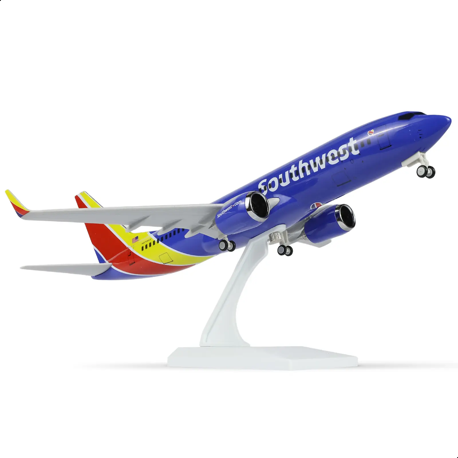 Boeing 737 Southwest Airlines Die-Cast Alloy Model Plane - 1/240 Scale, 30cm Impressive Display Size, UV-Coated Finish, Gift for Classic Toy Enthusiasts, Frequent Flyers
