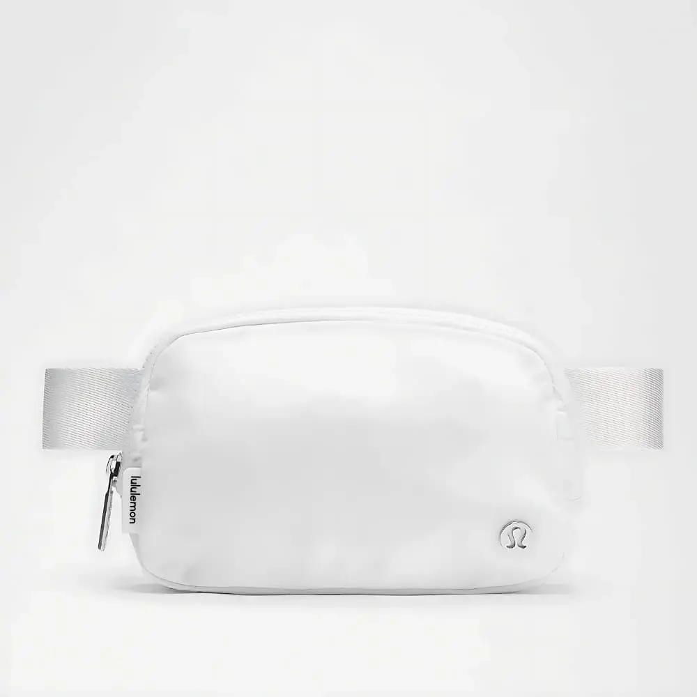 Lululemon Everywhere Belt Bag 1L White Crossbody Fanny Pack Bum Bag, Adjustable Strap, Water-Repellent Travel Bag