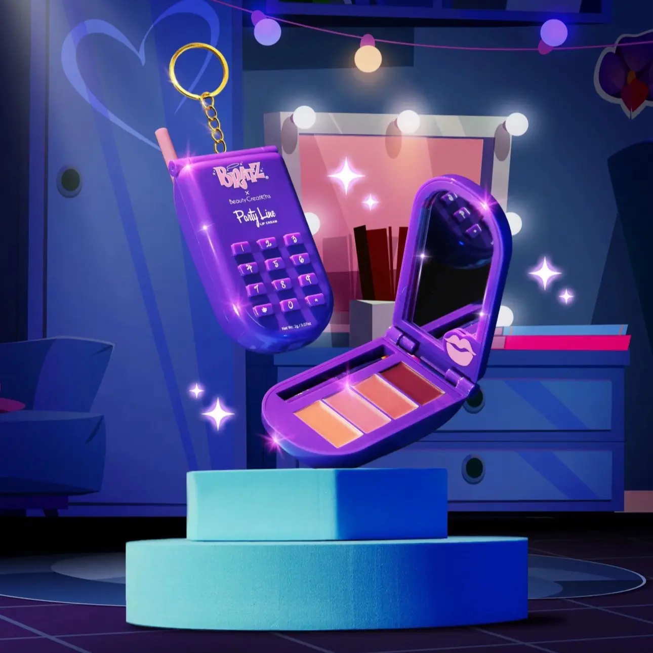 BRATZ X BEAUTY CREATIONS PARTY LINE LIP AND CHEEK CREAM CELL PHONE