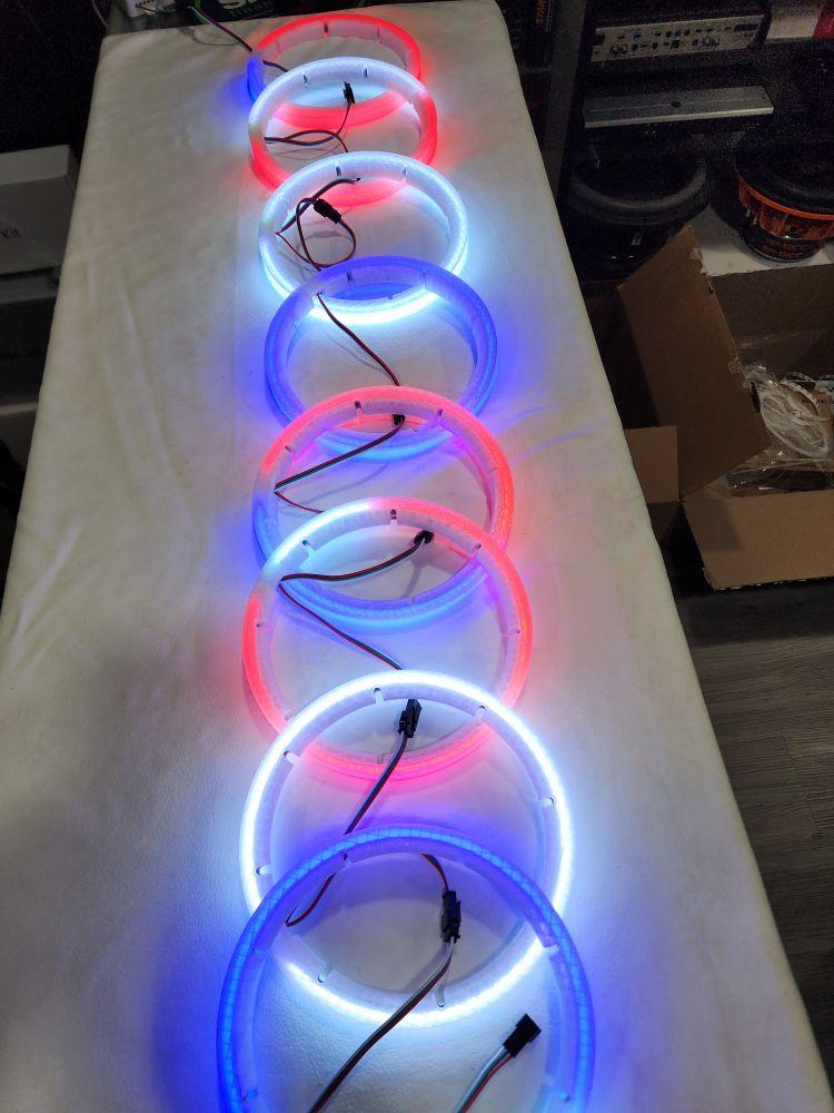 Smart Speakers LED Ring 6.5                                         Incluye Control remoto , controlador , 10 ft wire power and ground  universales para cualquier bocina 6.5 Deaf Bonce, sp audio, db drive Remote