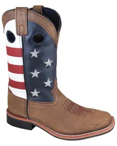 Smoky Mountain Women's 10" Stars And Stripes Western Boot Broad Square Toe - 6880